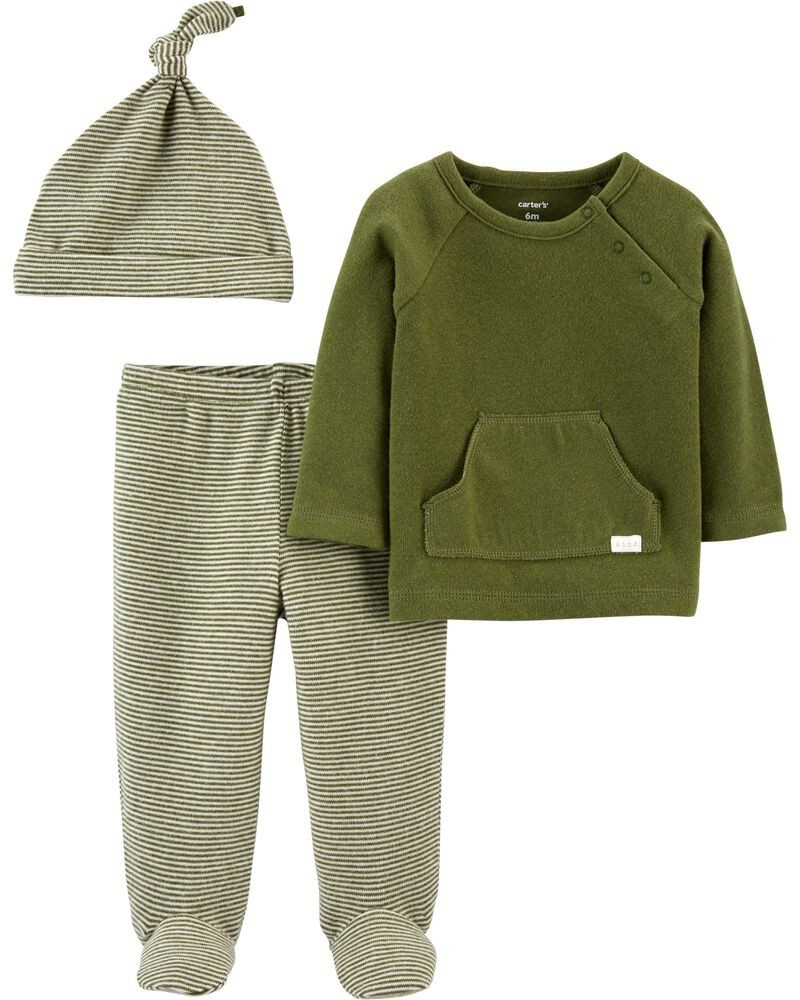 3-Piece Tee & Footed Pant Set | Carter's