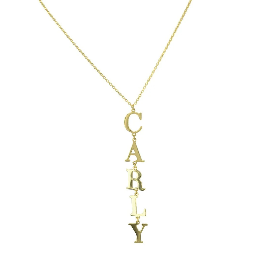 Custom Vertical Necklace | The Sis Kiss