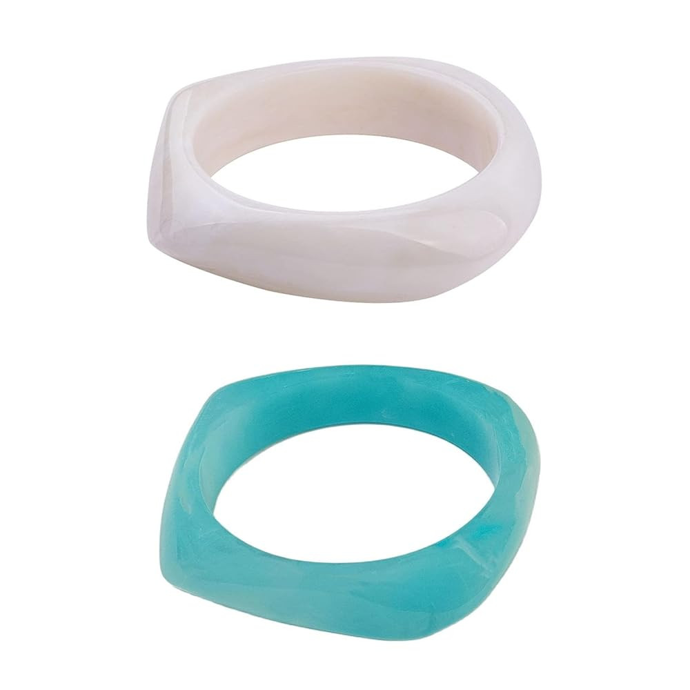 Caiyao Colorful Acrylic Resin Bangle Bracelet Wristbands Tortoiseshell Acetate Plate Cuff Bracele... | Amazon (US)