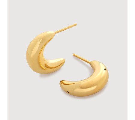 Crescent Moon Medium Hoop Earrings | Monica Vinader (Global)