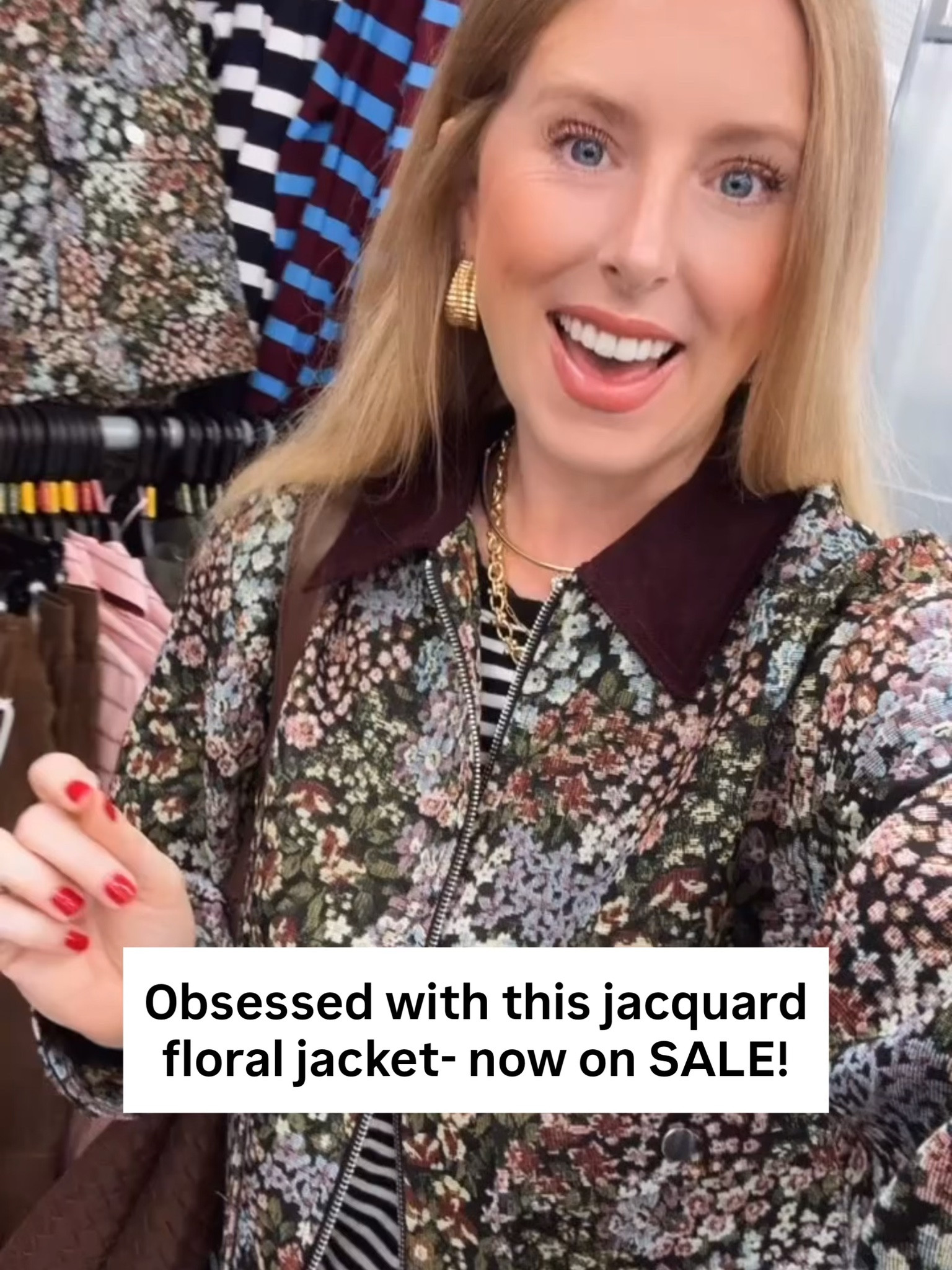 Obsessed with this floral jacquard jacket jacket now on sale at Walmart!