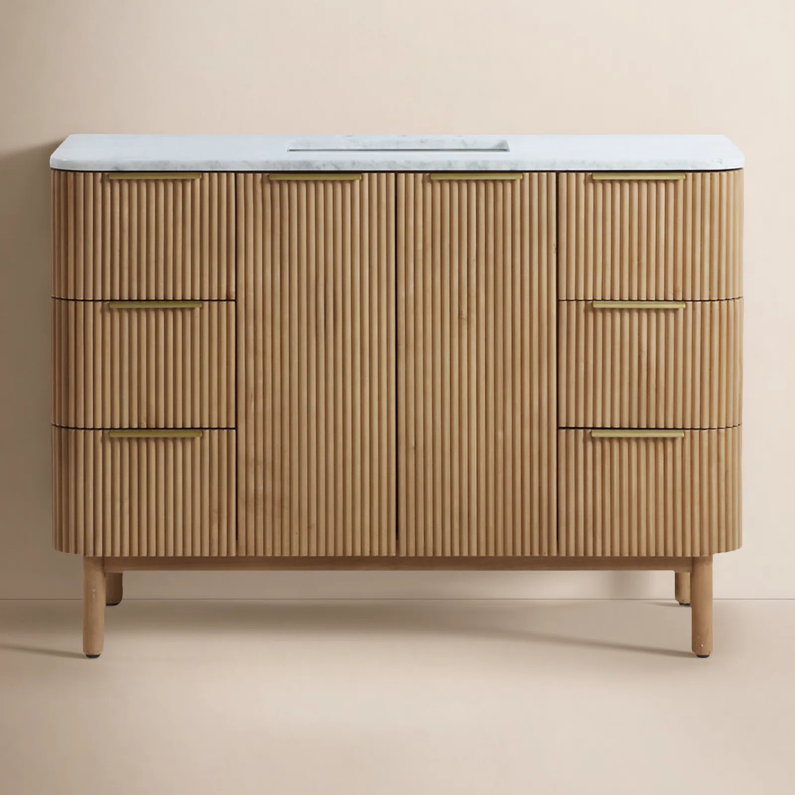 Nova 48" Marble Top Single Sink Vanity | Wayfair North America