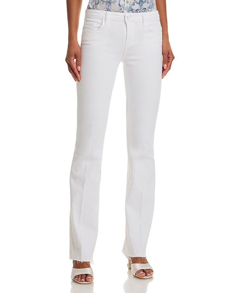 L'Agence Sneeki Straight Leg Jeans in Blanc | Bloomingdale's (US)