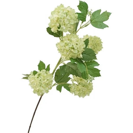 Lssam Hydrangea Artificial Flowers Faux Hydrangea Silk Flowers Home Decor 5 Head Hydrangea Fake White Snowball Viburnum Long Stem Flower for Vase Indoor Outdoor Wedding Table Centerpieces Decor | Walmart (US)