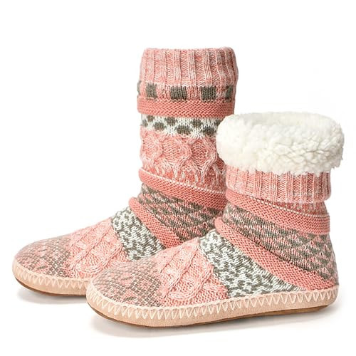 Cozylook Fuzzy Slipper Socks for Women, Non-Slip Winter Cabin Socks with Soft Soles | Amazon (US)