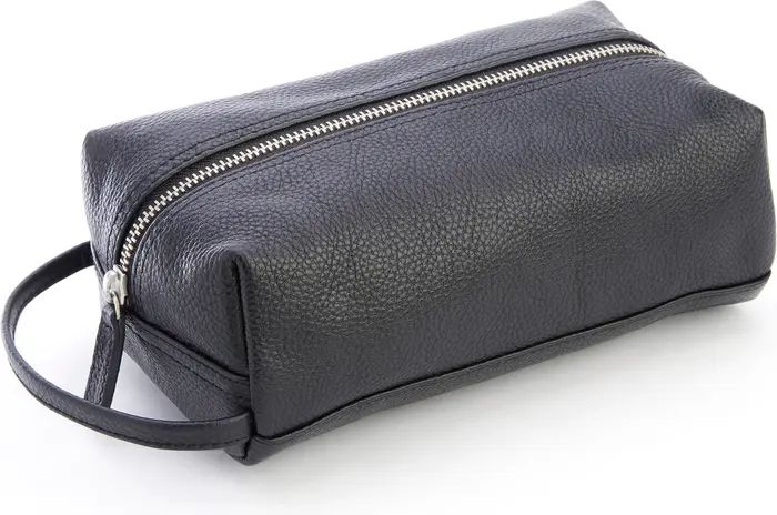 ROYCE New York Compact Leather Toiletry Bag | Nordstrom | Nordstrom