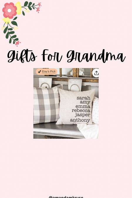 Mother’s Day. Gift for grandma. Throw pillow. Name pillow. Customized pillow. Personalized pillow. 

#LTKhome #LTKfindsunder50 #LTKGiftGuide