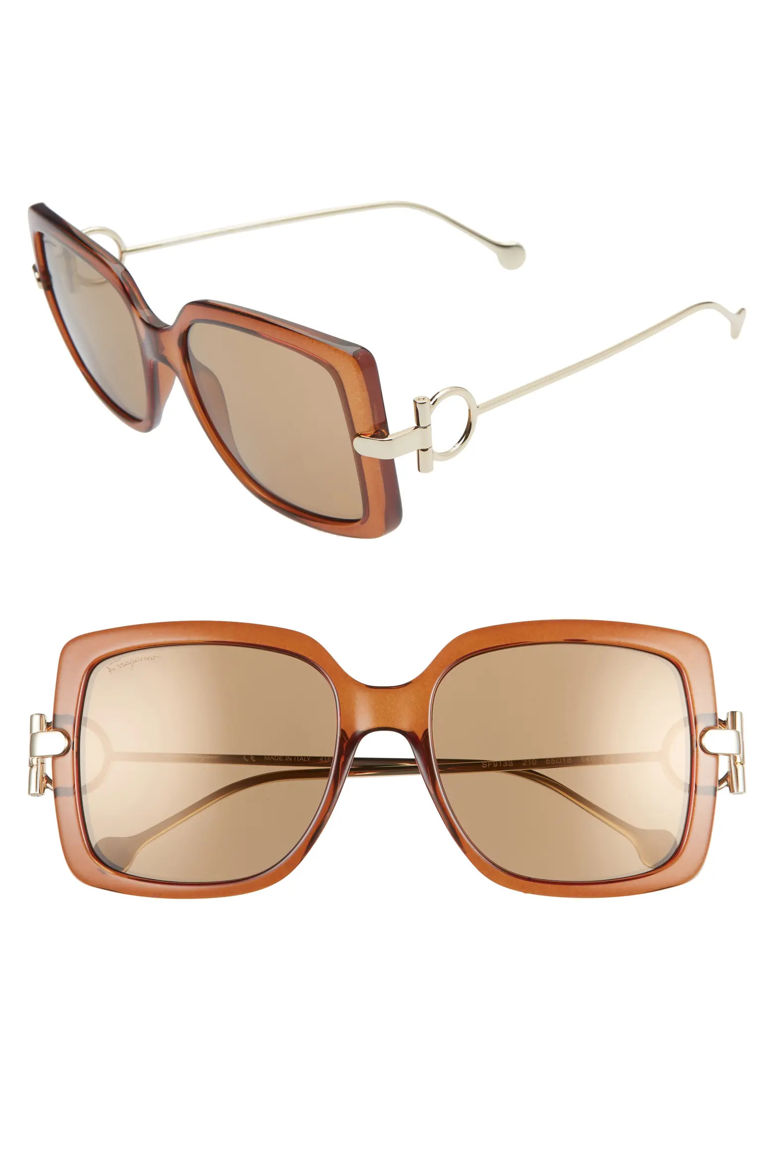 FERRAGAMO Salvatore Ferragamo Gancio 55mm Square Sunglasses (Women) | Nordstromrack | Nordstrom Rack