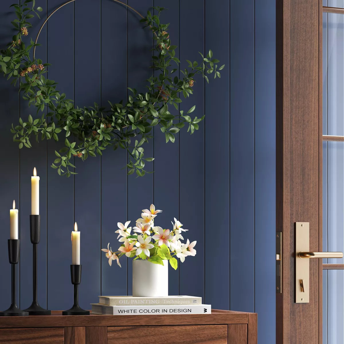 Set of 3 Aluminum Taper Holders Black - Threshold™ | Target