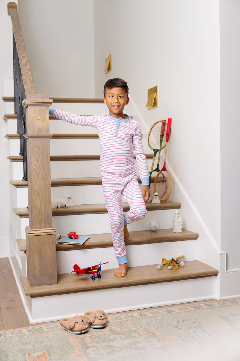 Sutton's Sweet Dream Set - Nantucket Red Stripe with Barrington Blue | The Beaufort Bonnet Company