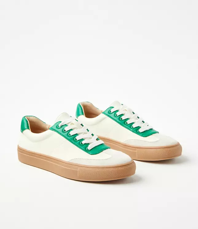 Varsity Lace Up Sneakers | LOFT