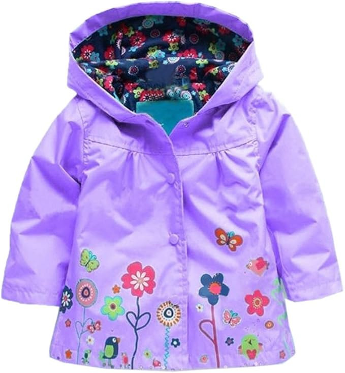 Arshiner Girl Baby Kid Waterproof Hooded Coat Jacket Outwear Raincoat Hoodies | Amazon (US)