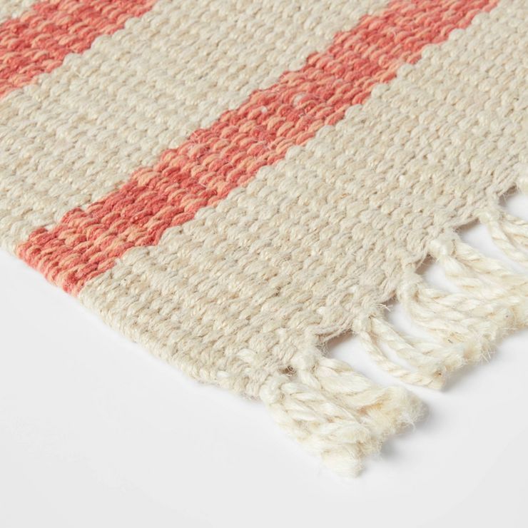 34" x 20" Jute Striped Kitchen Rug Pink - Threshold™ | Target