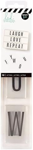 Heidi Swapp Light Box Alphabet Inserts by American Crafts | 50 letters, Black | Amazon (US)