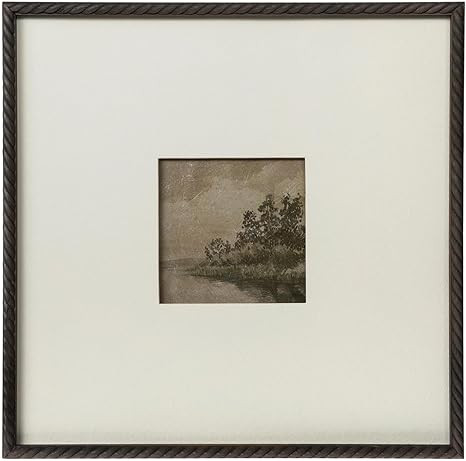 Hobby Lobby Moody Framed Landscape Wall Art, Brown Twisted Frame, White Mat, 15.5" x 15.63", Glas... | Amazon (US)