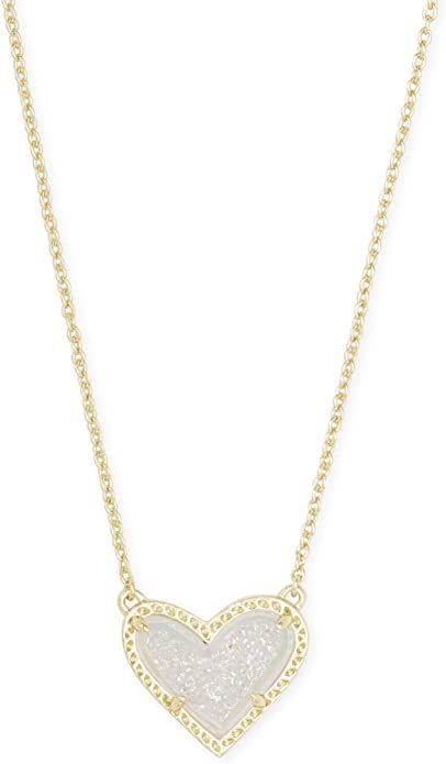 Kendra Scott Women's 14KHGE Rose Gold Plated Base, Brass Heart Pendant Necklace | Amazon (US)