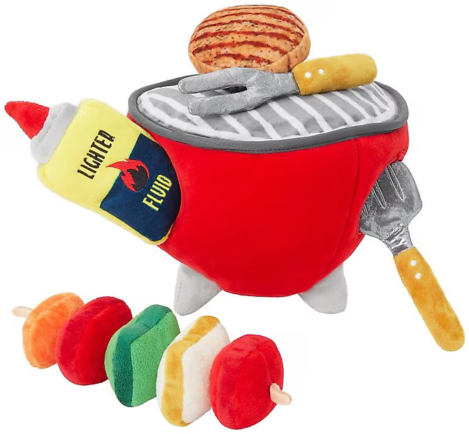 FRISCO Camping BBQ Grill Hide & Seek Puzzle Plush Squeaky Dog Toy - Chewy.com | Chewy.com