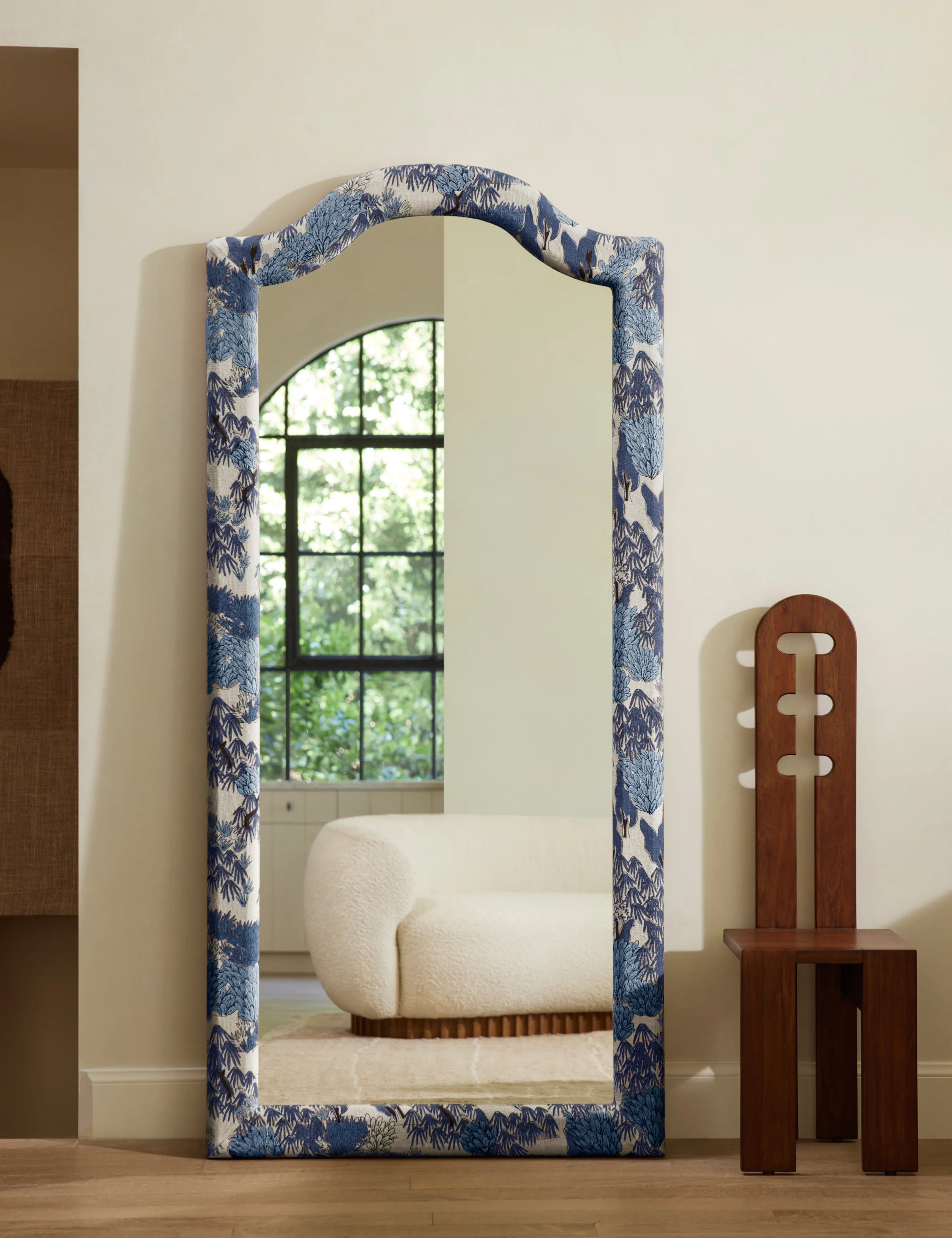 Garden Walk Upholstered Full Length Mirror by Sarah Sherman Samuel | Lulu and Georgia 