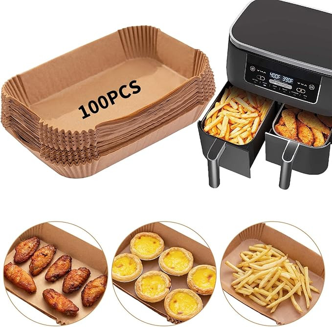 Air Fryer Disposable Paper Liner, 100PCS Food Grade Parchment Liners for Ninja DZ201,Ninja Foodi ... | Amazon (US)