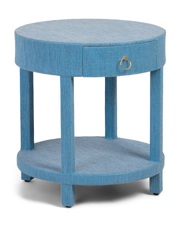 24in Sadia Round One Drawer Side Table | TJ Maxx