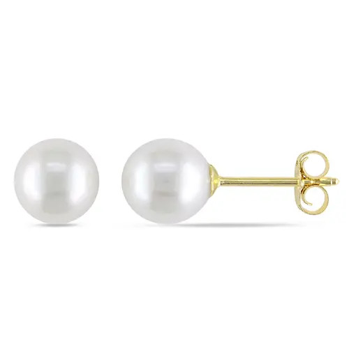 Julianna B. Cultured Pearl Stud Earrings 14k Gold in Freshwater Pearl at Nordstrom | Nordstrom