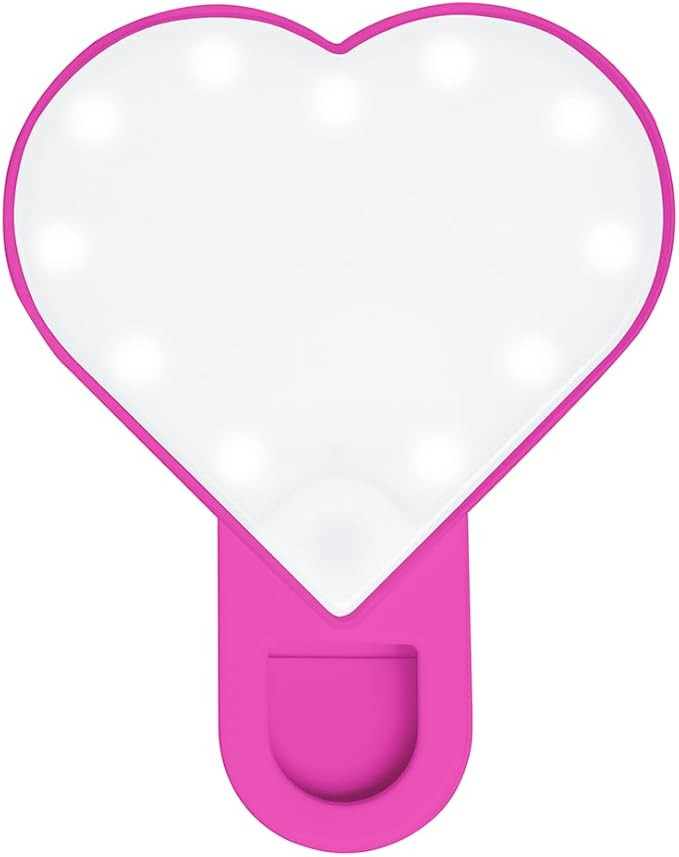 Riki Sweetheart Clip-On LED Makeup Mirror and Selfie Light, Rechargeable with Long-Lasting Batter... | Amazon (US)