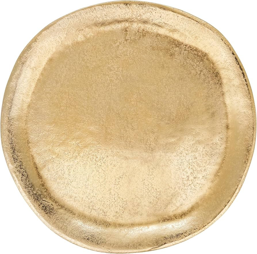 SARO LIFESTYLE Aluminum Organic Charger (Set of 4), 13"x13", Gold | Amazon (US)