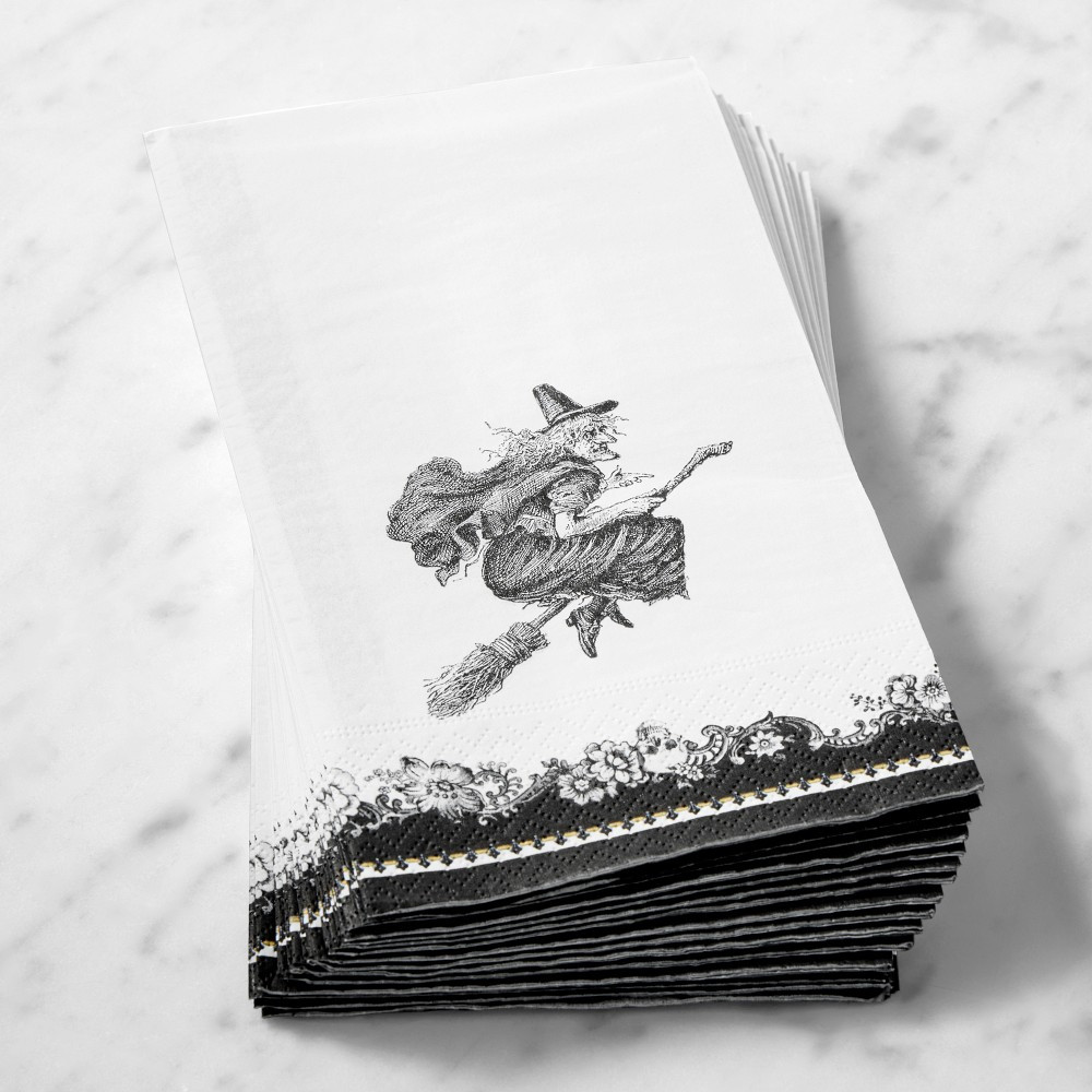Spooky Soir\u00e9e Guest Towel Napkins, Set of 15 | Williams-Sonoma