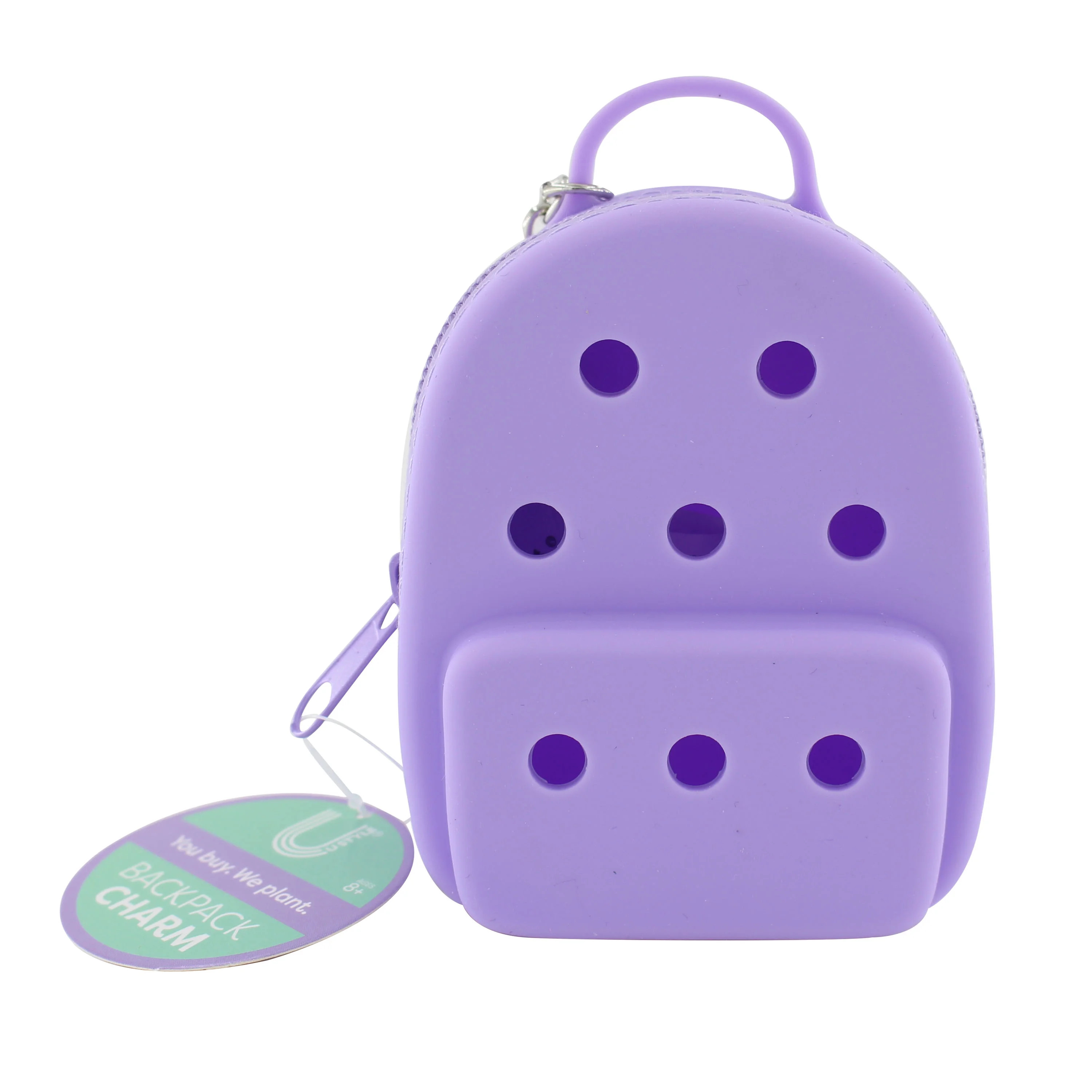 U Style Lavender Purple Mini Silicone Backpack Keychain with Metal Keyring | Walmart (US)