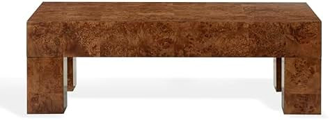 SAFAVIEH Couture Collection – Betharose Walnut Burl Wood Coffee Table, Modern Rectangular Livin... | Amazon (US)