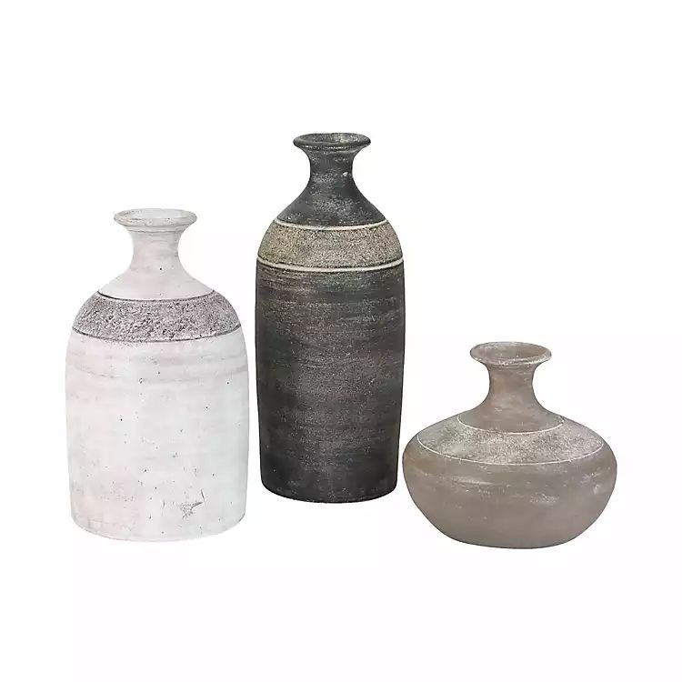Neutral Clay Vessel Vases, Set of 3 | Kirkland's Home