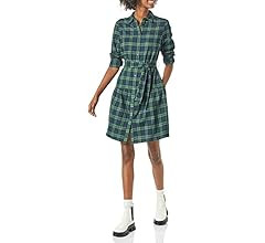Amazon Essentials Women's Mini Feminine Flannel Shirt Dress | Amazon (US)