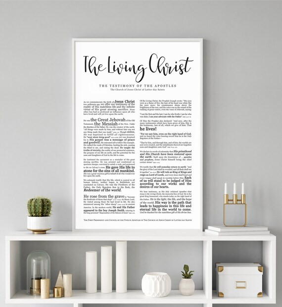The Living Christ Print- on Premium Paper- Modern Emphasized- LDS | Etsy (US)