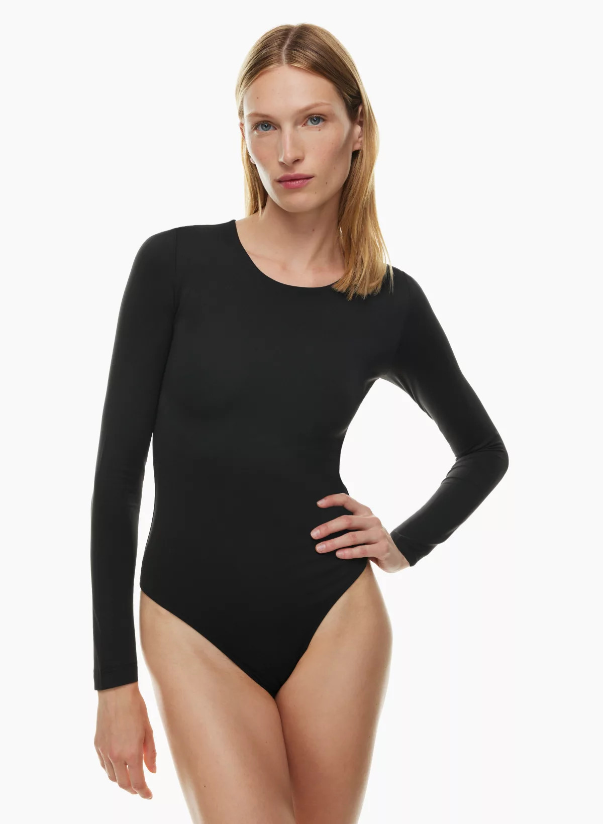 CONTOUR CREW LONGSLEEVE BODYSUIT | Aritzia