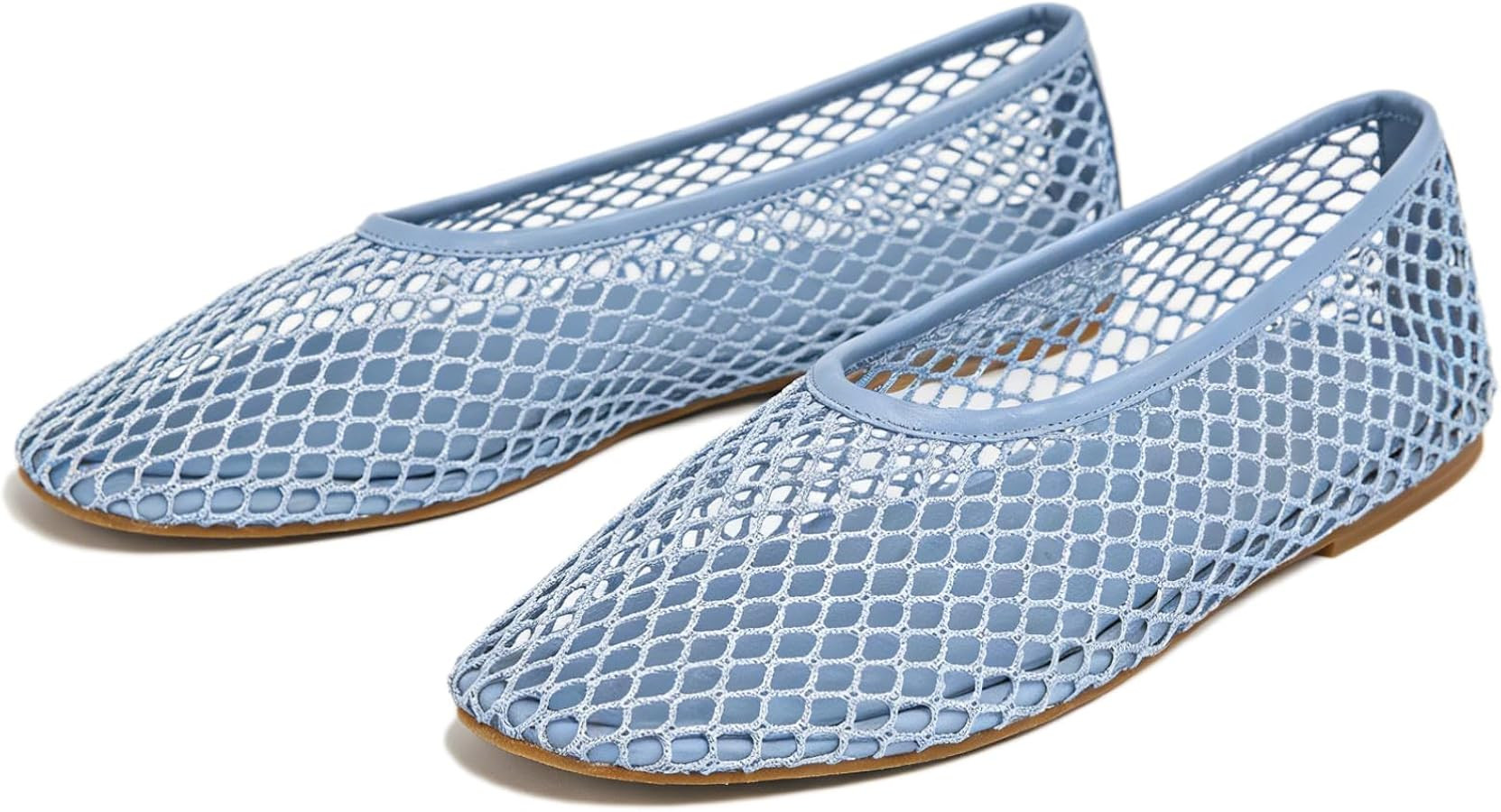 SOVANYOU Mesh Ballet Flats for Women Slip On Round Toe Comfy Casual Office Fishnet Ballerina Flat... | Amazon (US)