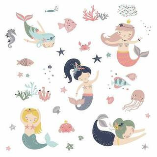RoomMates Sweet Pastel Mermaids Peel & Stick Wall Decals in Blue/Tan/Yellow | Michaels® | Michaels Stores