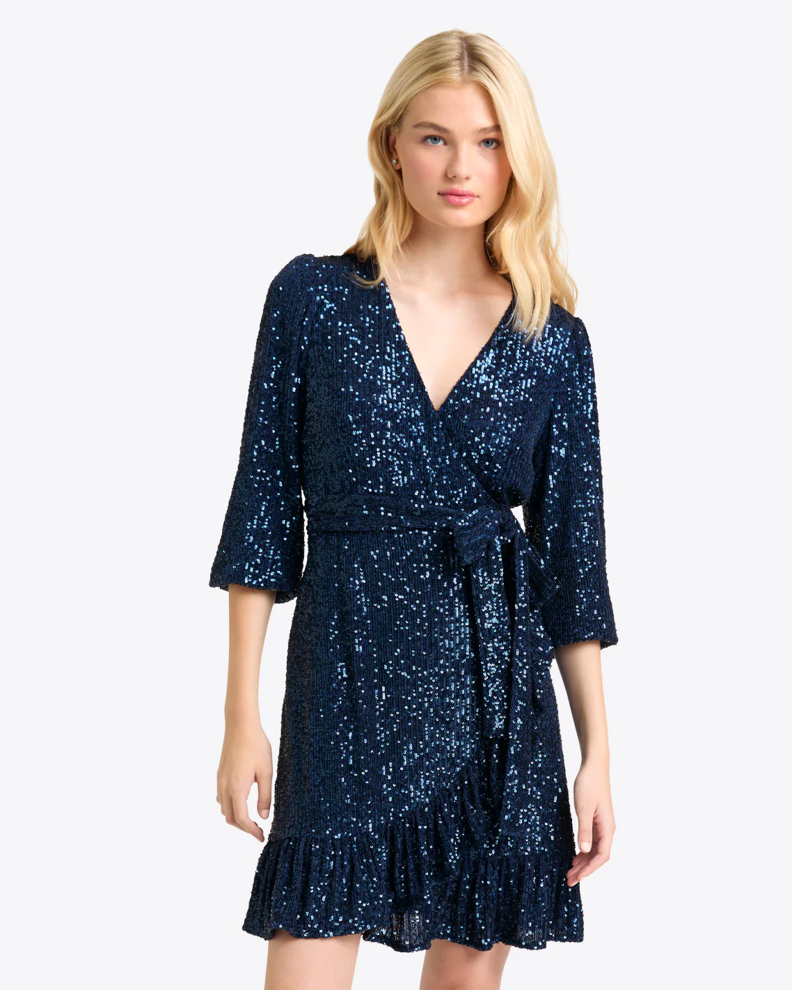 Reba Wrap Dress in Sequins | Draper James (US)