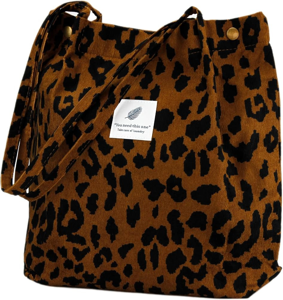 Amazon.com: Corduroy Tote Bag Cute Tote Bags for Women Shoulder Bag with Inner Pocket for Work Be... | Amazon (US)