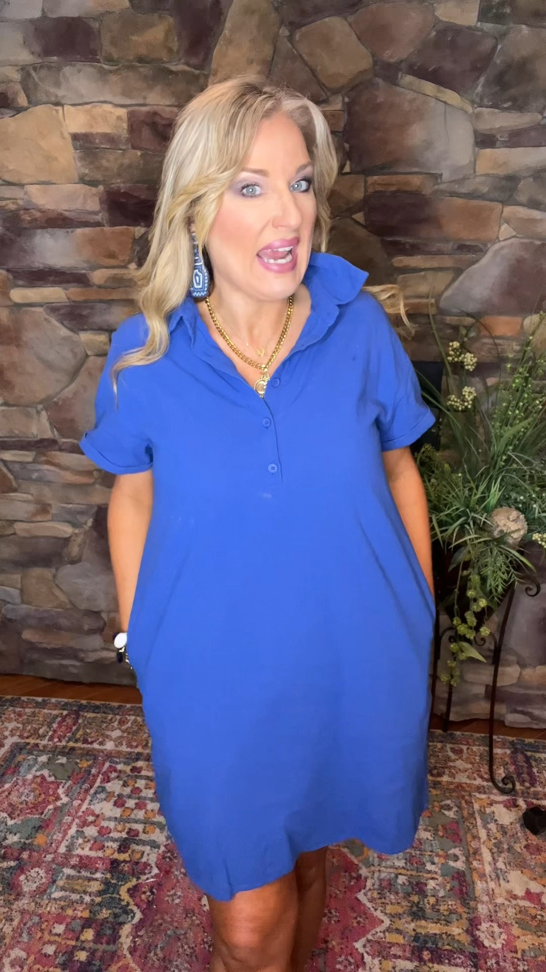 Cotton shirt dress. Throw on and go.  I’m wearing the large. Lots of colors 

#LTKdayinmylife #LTKootd #LTKOver40