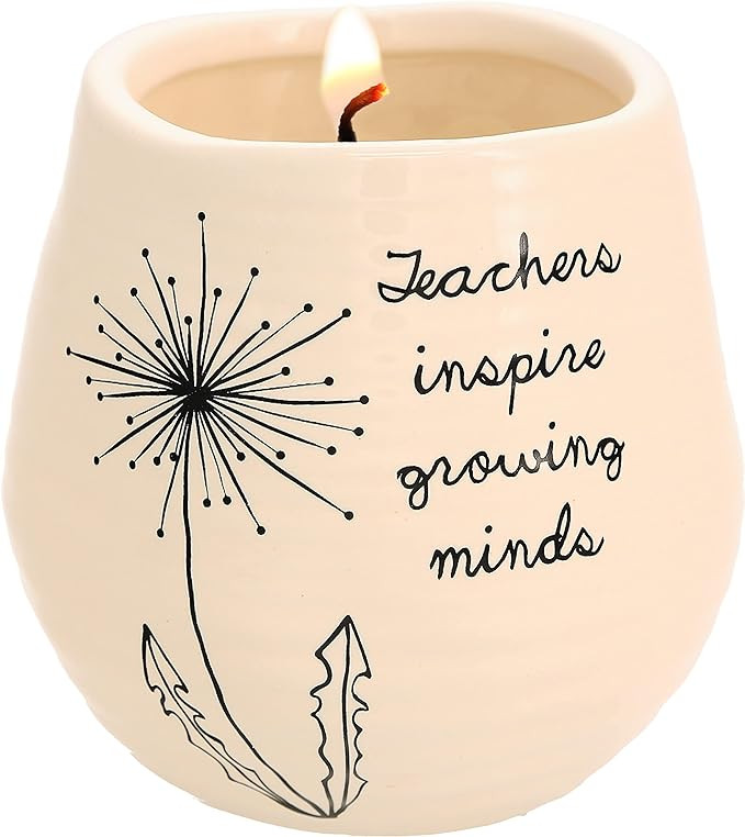 Pavilion Gift Company Teachers Inspire Growing Minds Ceramic Soy Candle | Amazon (US)