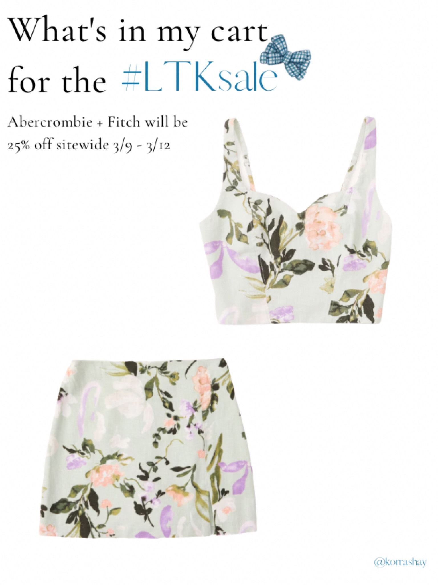 LTKsale what’s in my cart! Abercrombie + Fitch will be 25 percent off from March 9th to 12th 💕 so get your carts planned and ready to jump on these amazing deals!

#LTKSeasonal #LTKSale #LTKFind