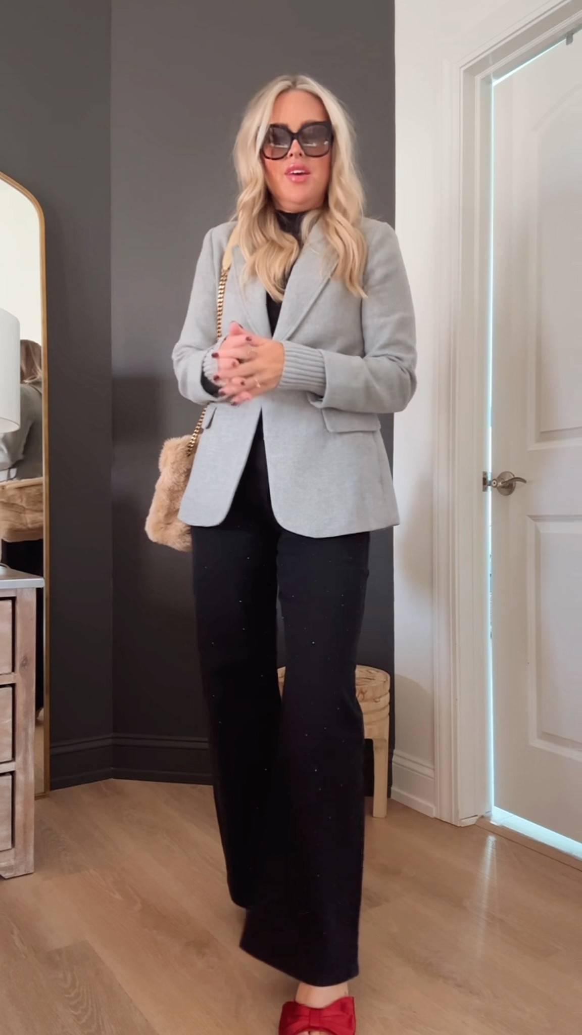 Areeeee you kiddding me @walmartstyle with these new arrivals! I literally cannot get over these finds! They go quick lately! The blazer is an INSANE look for less! The jeans with the sparkle… stop it! I did smalls🔥! 

#WalmartPartner #WalmartStyle 

#LTKOver40 #LTKHoliday #LTKWorkwear