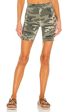 MONROW Urban Camo Bike Short in Light Olive from Revolve.com | Revolve Clothing (Global)