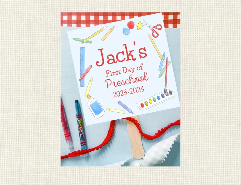 First Day of School Handheld Sign / Personalized / Back to - Etsy | Etsy (US)
