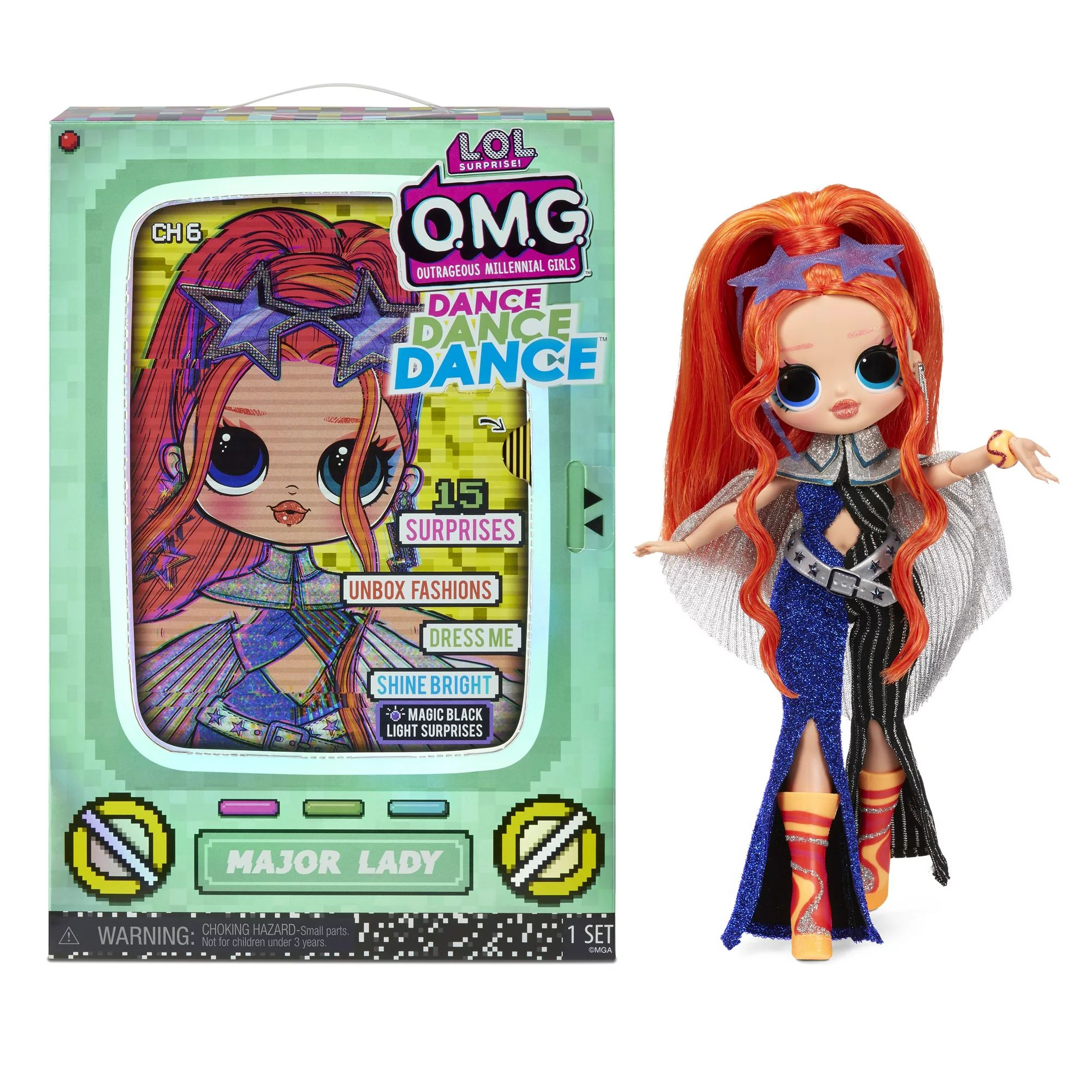 LOL Surprise OMG Dance Dance Dance Major Lady Fashion Doll with 15 Surprises Including Magic Blac... | Walmart (US)