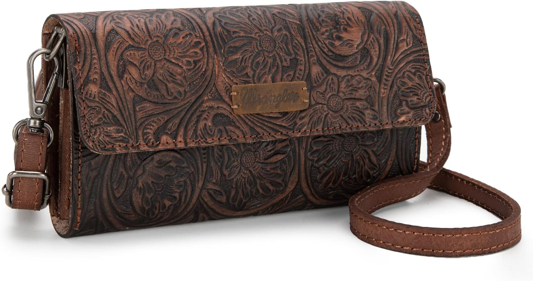 Wrangler Small Leather Purse Side Cross Body Bags for Women Mini Phone Purse | Amazon (US)