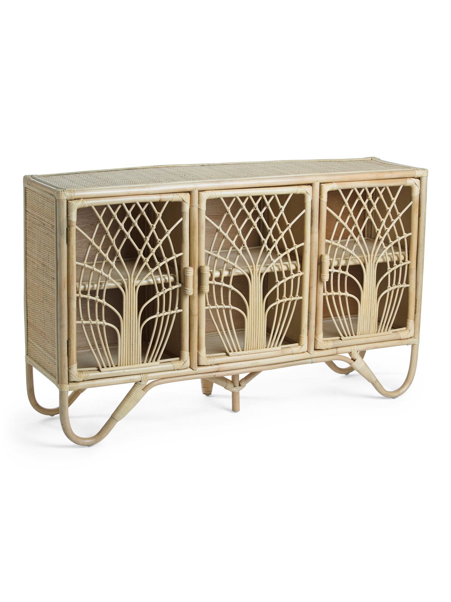 Rattan 3 Door Cabinet | TJ Maxx