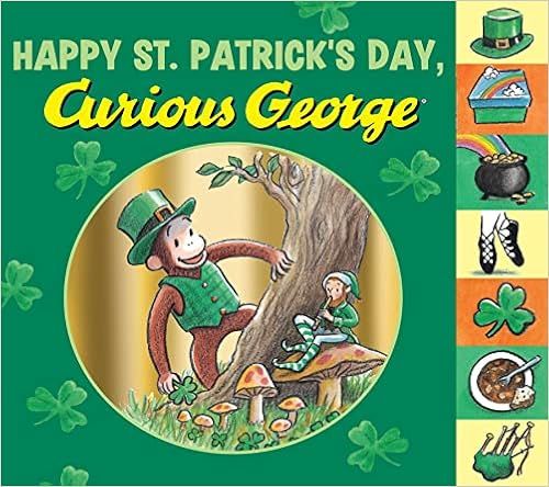 Happy St. Patrick's Day, Curious George Tabbed Board Book    Board book – Illustrated, January ... | Amazon (US)