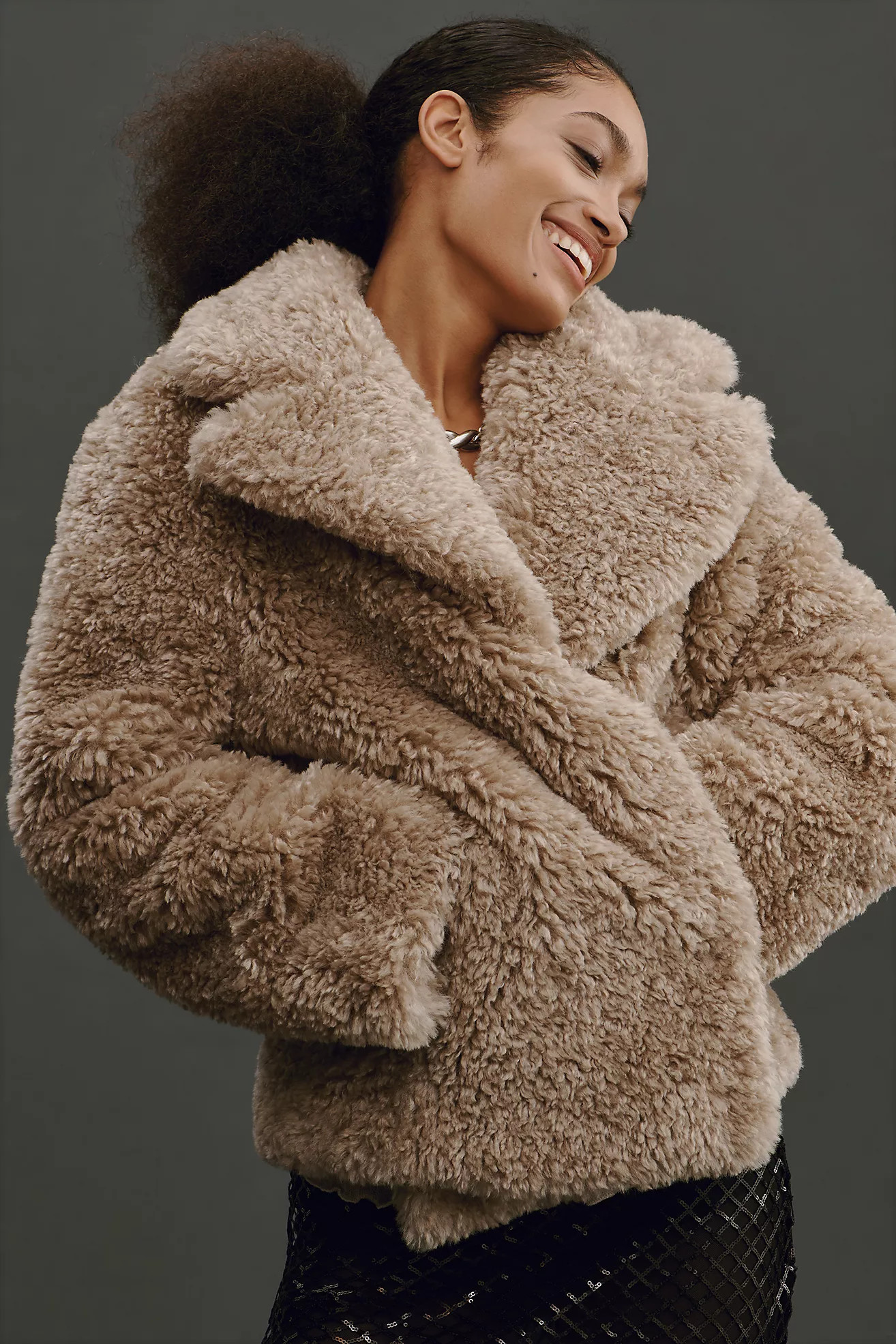 Avec Les Filles Cropped Teddy Coat | Anthropologie (US)