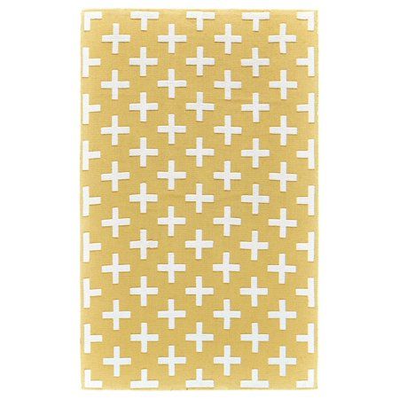 Aubrey Contemporary Minimal Rug, Sunny Yellow, 8ft x 10ft Area Rug | Walmart (US)